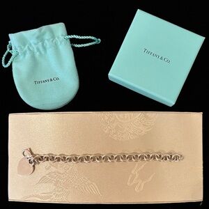 Tiffany & Co. Silver Heart Charm Bracelet